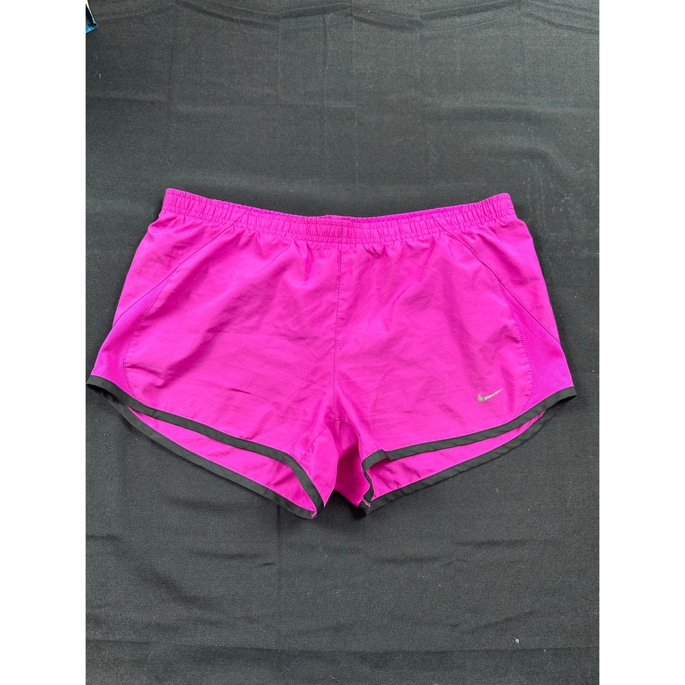 Nike Tempo Running Shorts Women's Medium Pink Black Mesh Trim